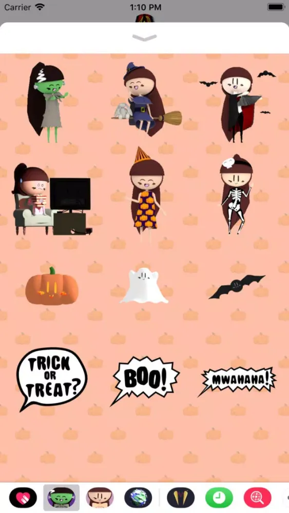 Tangkapan skrin PLUM Halloween Stickers