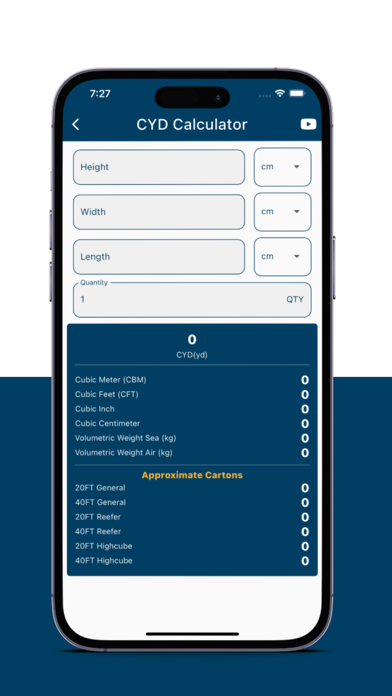 Tangkapan layar Cubic Yard Calculator Pro
