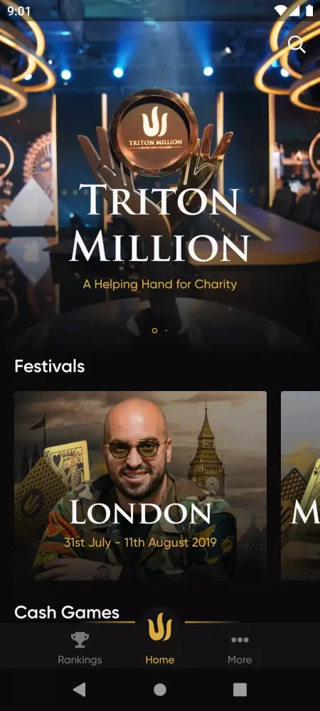 Tangkapan layar Triton Poker Plus