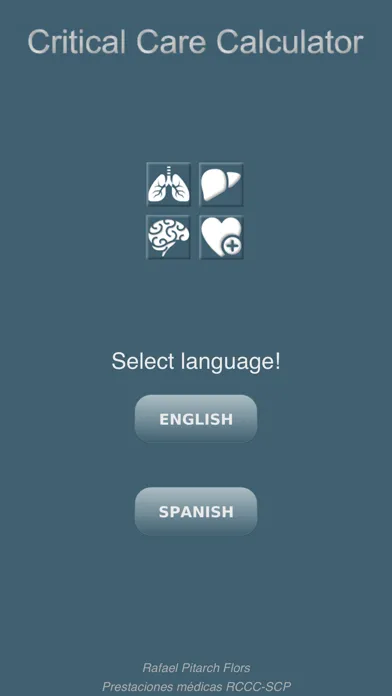 Tangkapan skrin Critical Care Calculator
