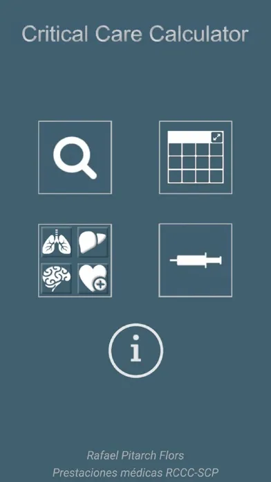 Tangkapan skrin Critical Care Calculator