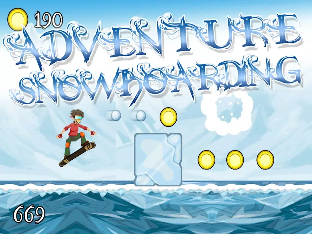 Capturas de pantalla de Adventure Snowboarding – Crazy Sports Game in the Age of Ice and Snow iPad 