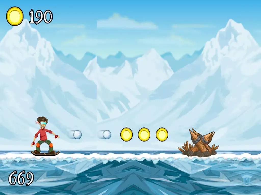 Capturas de pantalla de Adventure Snowboarding – Crazy Sports Game in the Age of Ice and Snow iPad 