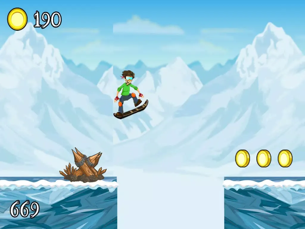 Capturas de pantalla de Adventure Snowboarding – Crazy Sports Game in the Age of Ice and Snow iPad 