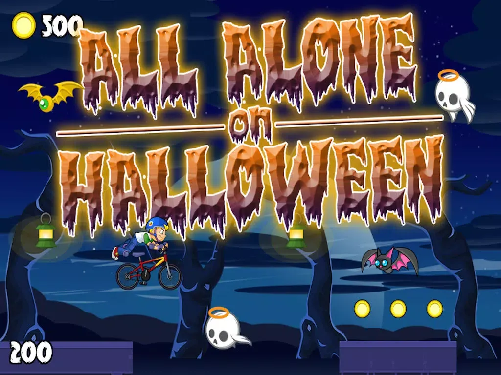Capturas de pantalla de All alone on Halloween: Horror Bike Riding through the Haunted Forest iPad 