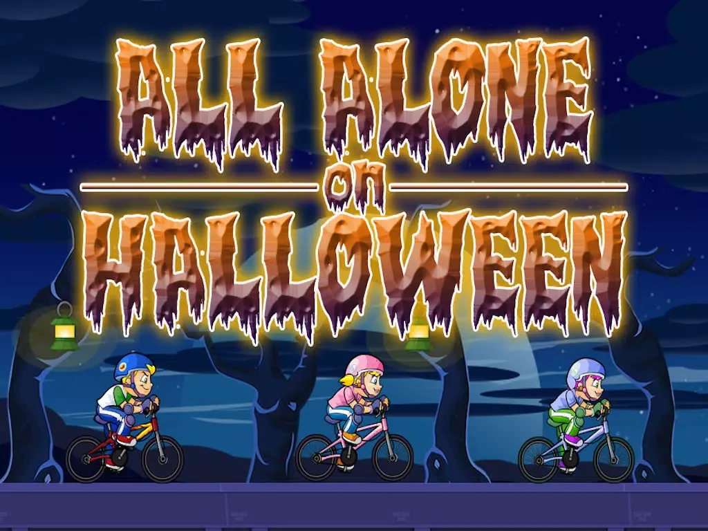 Capturas de pantalla de All alone on Halloween: Horror Bike Riding through the Haunted Forest iPad 