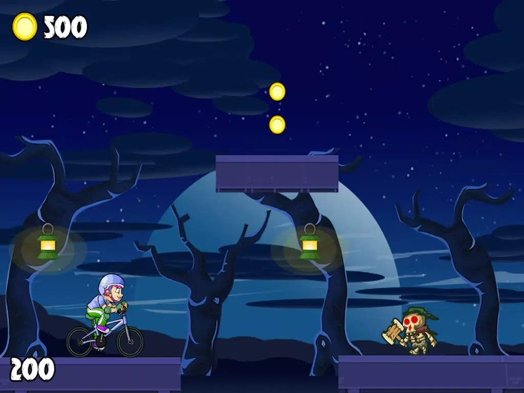 Capturas de pantalla de All alone on Halloween: Horror Bike Riding through the Haunted Forest iPad 
