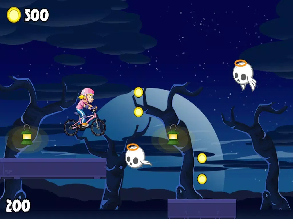 Capturas de pantalla de All alone on Halloween: Horror Bike Riding through the Haunted Forest iPad 
