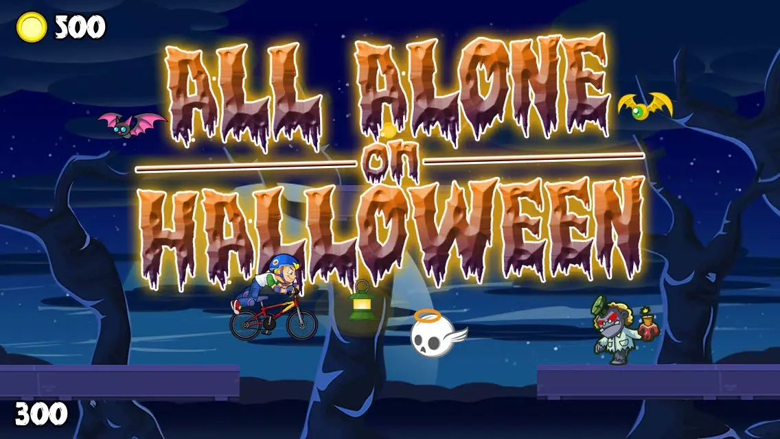 Capturas de pantalla de All alone on Halloween: Horror Bike Riding through the Haunted Forest