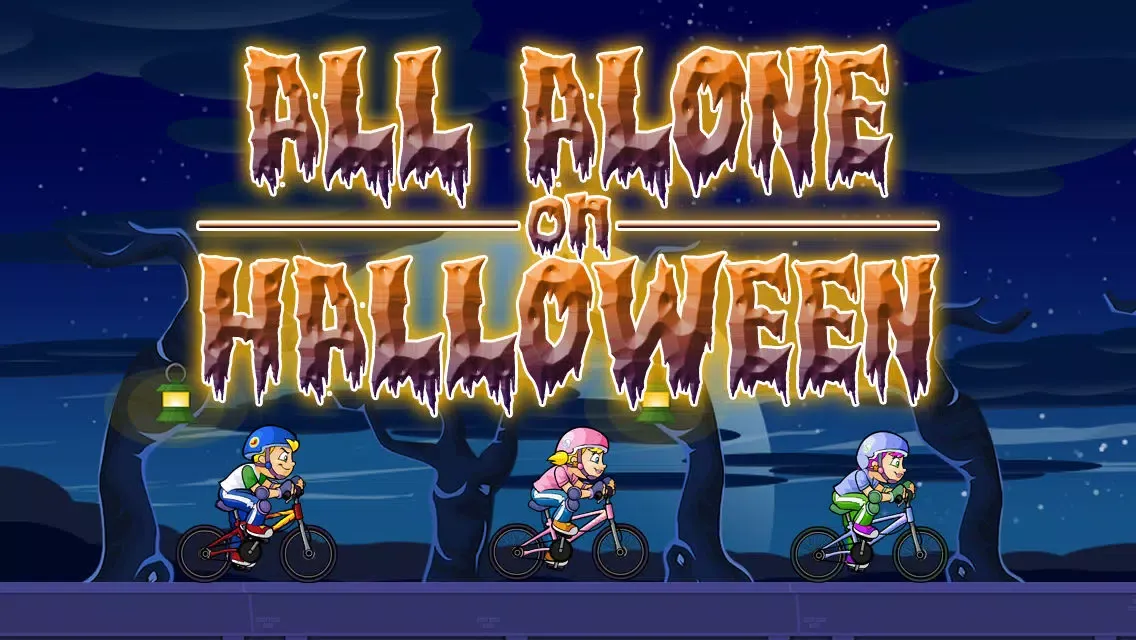 Capturas de pantalla de All alone on Halloween: Horror Bike Riding through the Haunted Forest