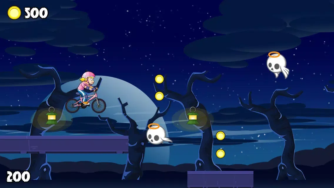 Capturas de pantalla de All alone on Halloween: Horror Bike Riding through the Haunted Forest