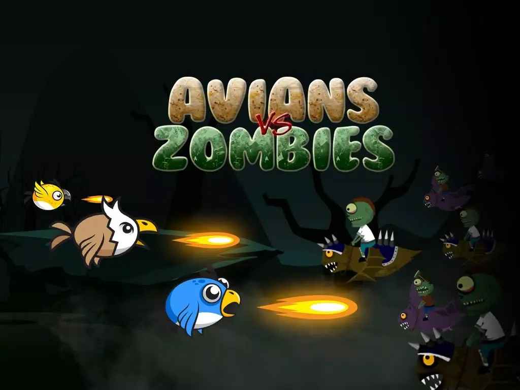 Tangkapan skrin Avians vs. Zombie-s – Ghost Birds Flying on the Graveyard of the Un-Dead iPad 