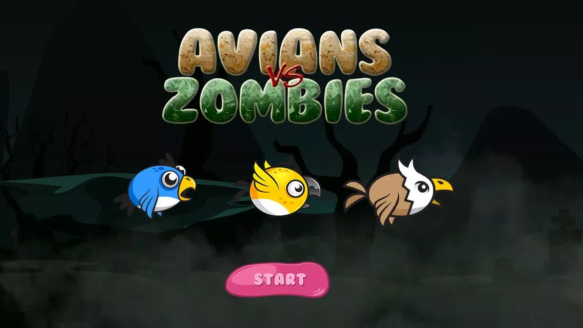 Tangkapan skrin Avians vs. Zombie-s – Ghost Birds Flying on the Graveyard of the Un-Dead
