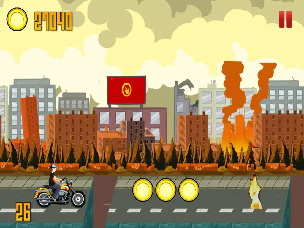 A Flying Bike from Hell – High Speed Motorcycle Adventure Race on the Streets of Danger iPad  Screenshots
