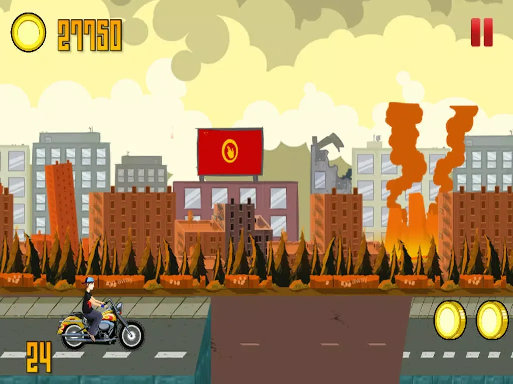 A Flying Bike from Hell – High Speed Motorcycle Adventure Race on the Streets of Danger iPad  Screenshots