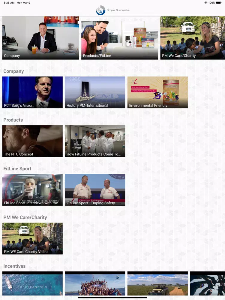 ภาพหน้าจอของ PM-TV iPad 