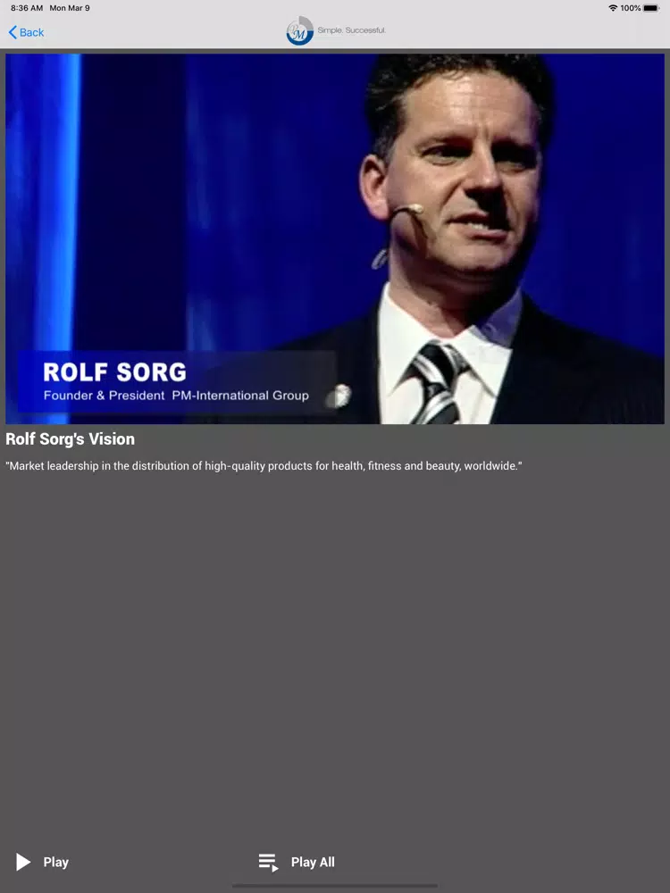ภาพหน้าจอของ PM-TV iPad 