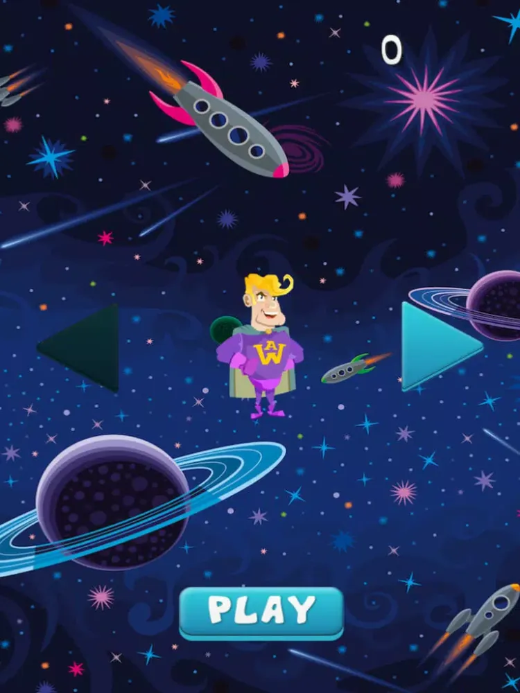 Capturas de pantalla de A super-hero in space – action jumping game from another galaxy with heroes iPad 