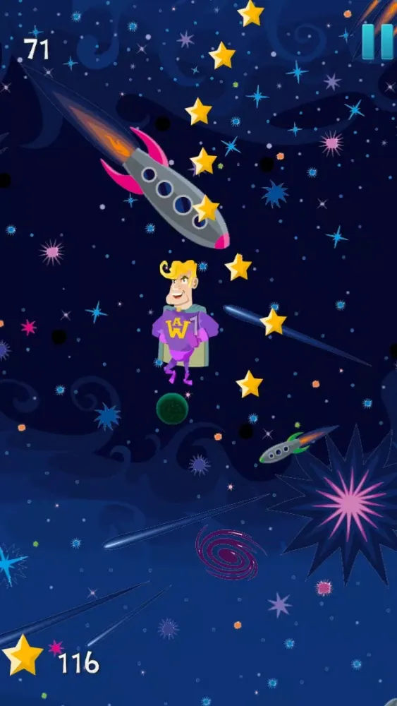 Capturas de pantalla de A super-hero in space – action jumping game from another galaxy with heroes