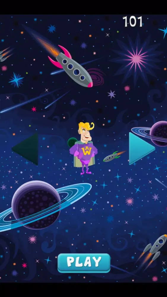 Capturas de pantalla de A super-hero in space – action jumping game from another galaxy with heroes