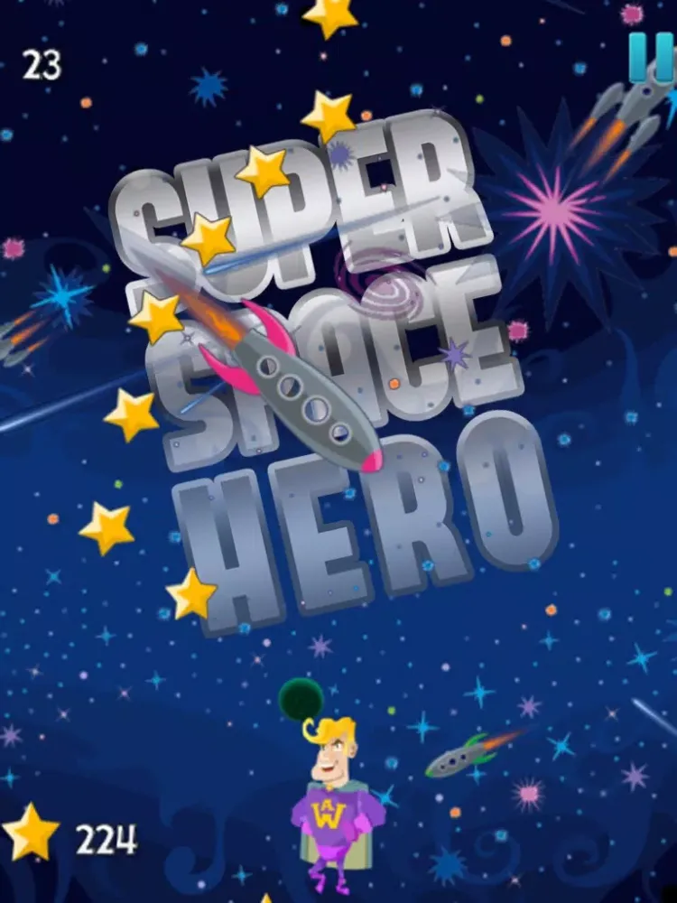 Capturas de pantalla de A super-hero in space – action jumping game from another galaxy with heroes iPad 