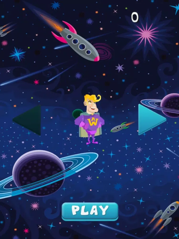 Capturas de pantalla de A super-hero in space – action jumping game from another galaxy with heroes iPad 
