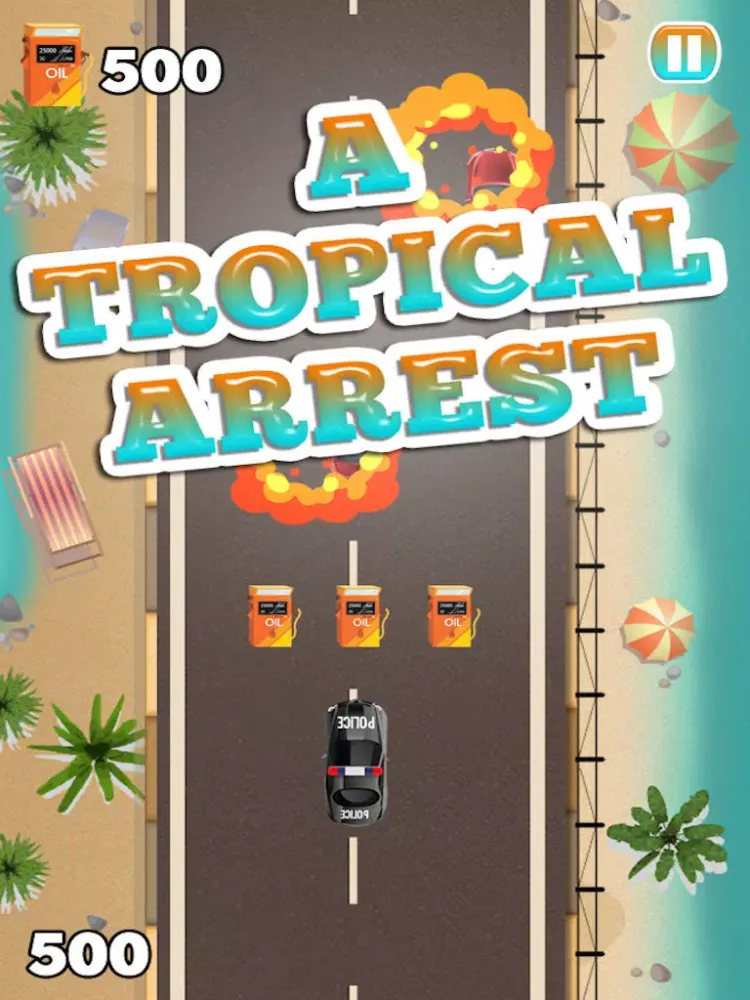 Ảnh chụp màn hình của A Tropical Arrest - High Speed Motor Cars Race at the Beach iPad 