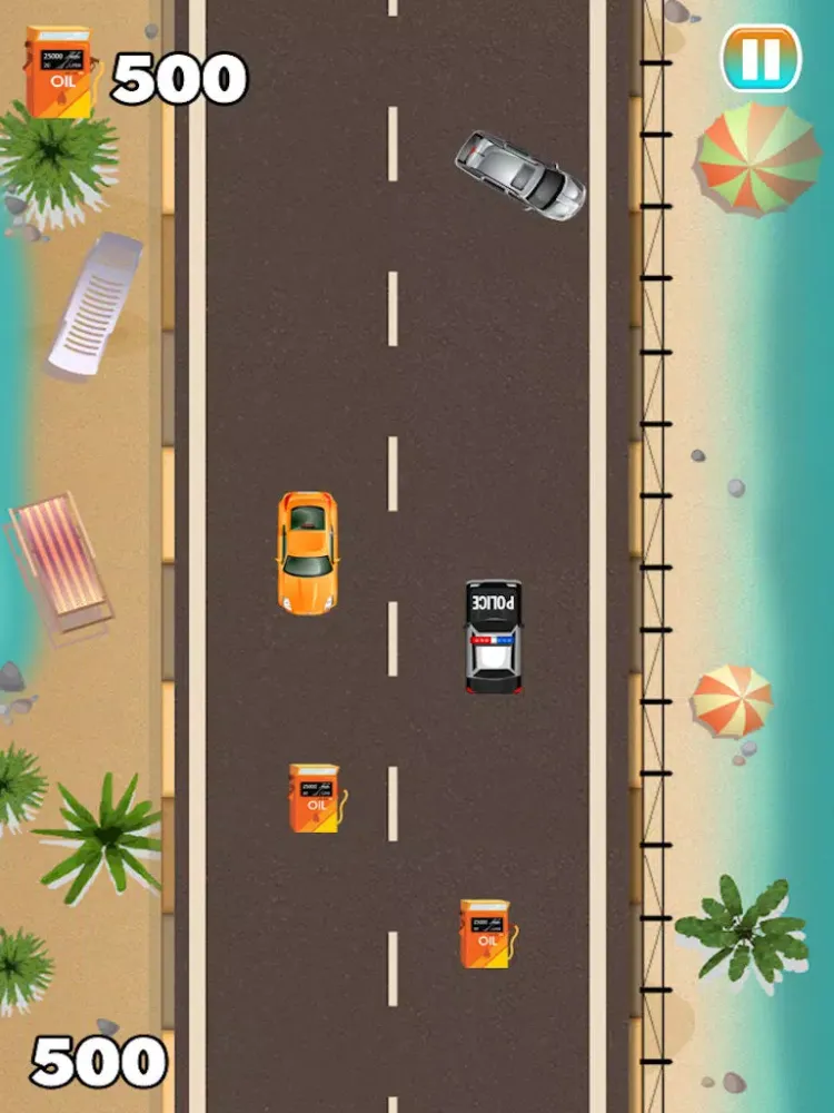 Ảnh chụp màn hình của A Tropical Arrest - High Speed Motor Cars Race at the Beach iPad 
