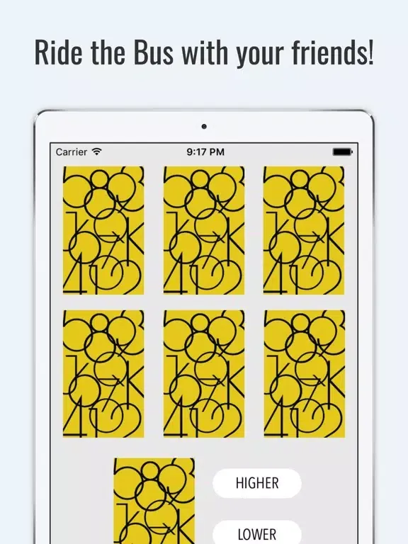 Ride The Bus - Card Game iPad 应用截图