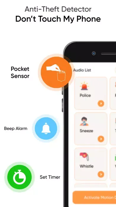 Capturas de tela do Don't Touch My Device, Alarm