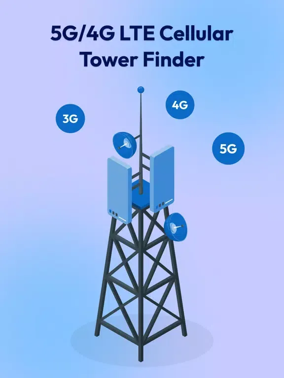 5G/4G LTE Find Cellular Tower iPad Screenshots