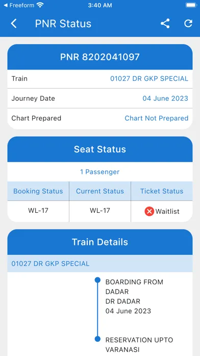 Capturas de pantalla de Train Live Status & PNR Status