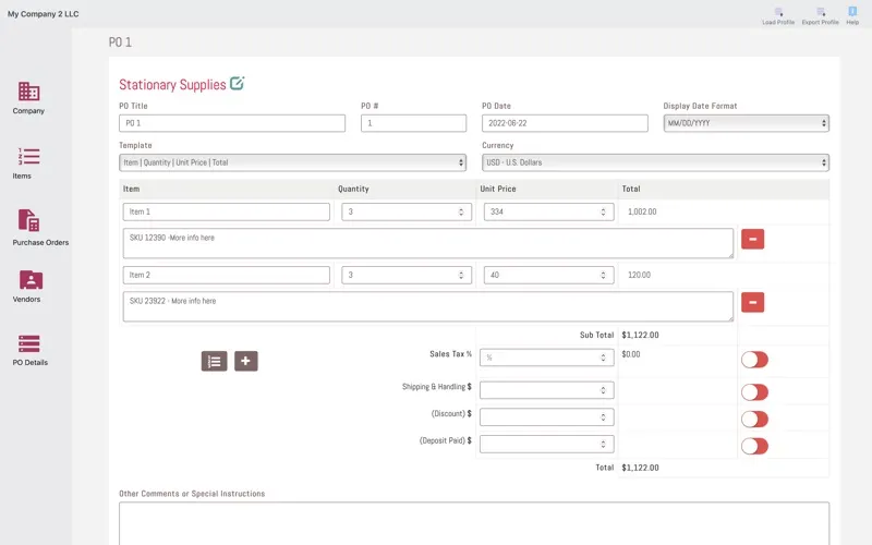 Purchase Order Maker应用截图