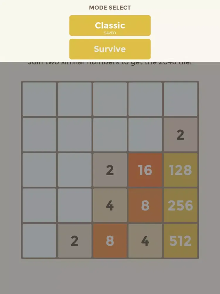 2048 5x5 iPad  স্ক্রিনশট