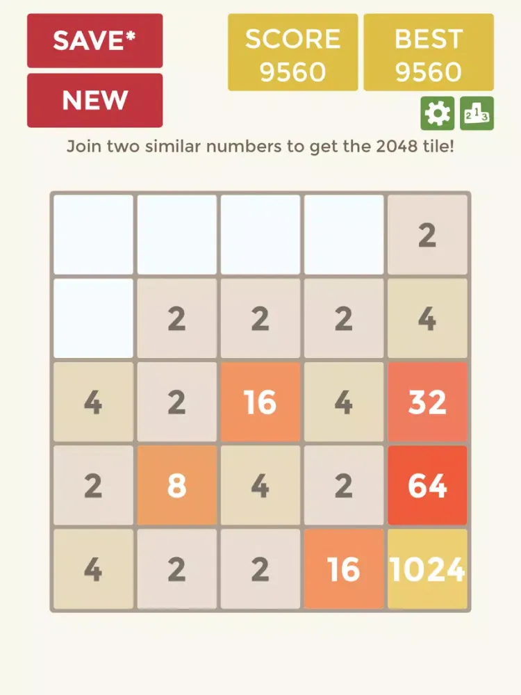 2048 5x5 iPad  স্ক্রিনশট