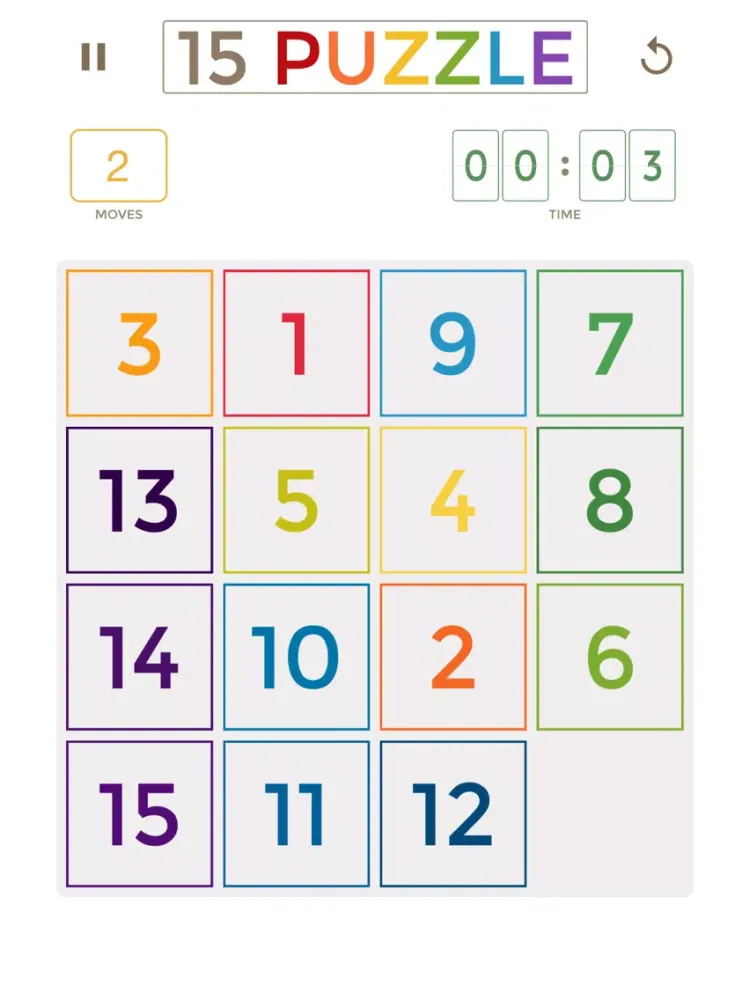 Fifteen Puzzle Classic - The sliding tiles game iPad  स्क्रीनशॉट