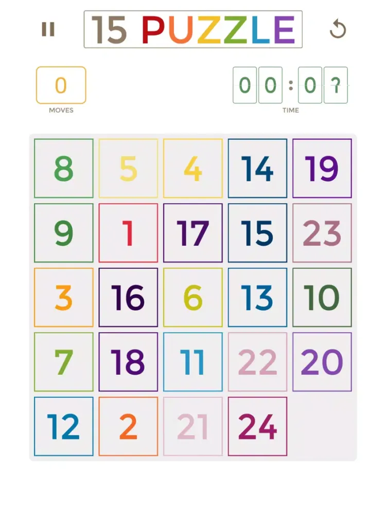 Fifteen Puzzle Classic - The sliding tiles game iPad  स्क्रीनशॉट