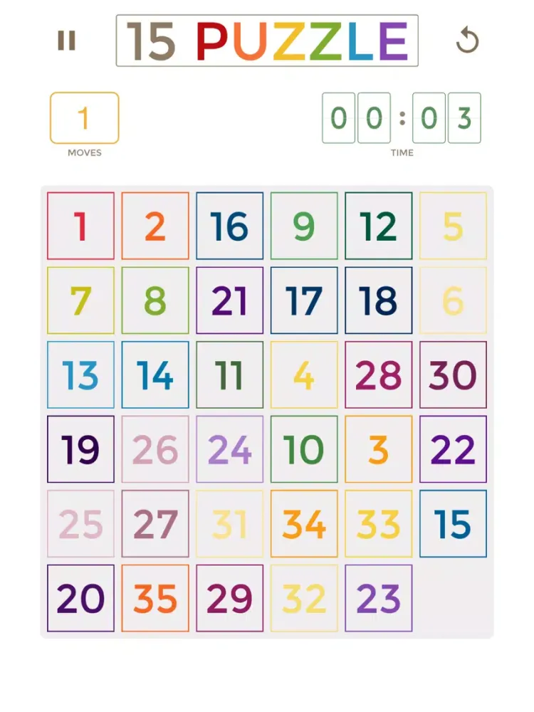 Fifteen Puzzle Classic - The sliding tiles game iPad  स्क्रीनशॉट