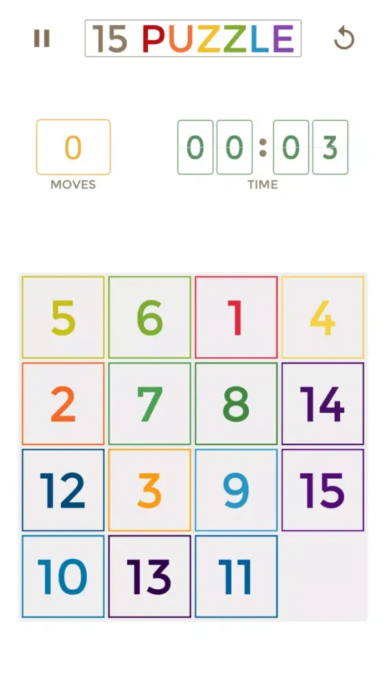 Fifteen Puzzle Classic - The sliding tiles game स्क्रीनशॉट