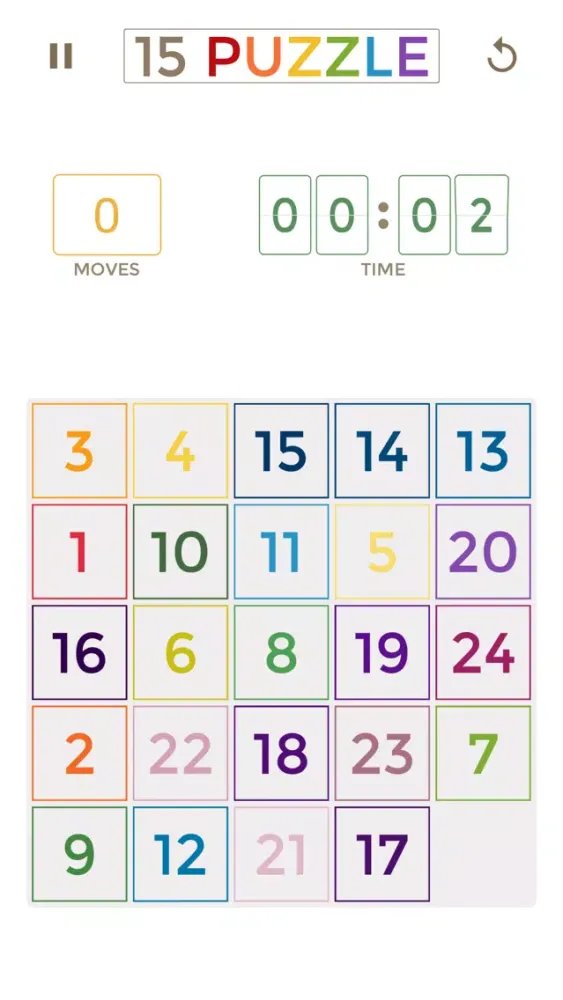 Fifteen Puzzle Classic - The sliding tiles game स्क्रीनशॉट