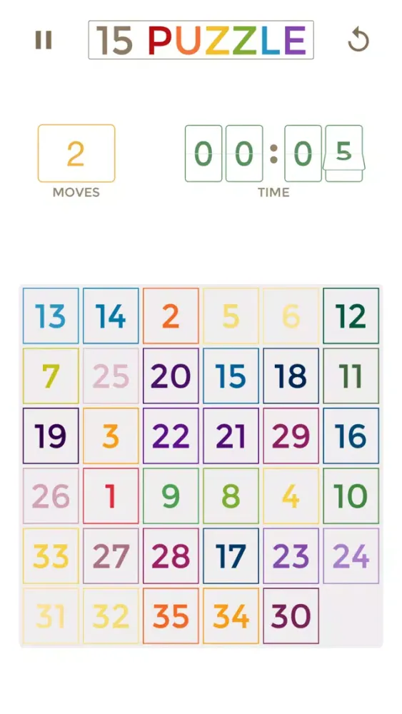 Fifteen Puzzle Classic - The sliding tiles game स्क्रीनशॉट