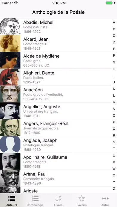 Zrzuty ekranu Anthologie de la Poésie