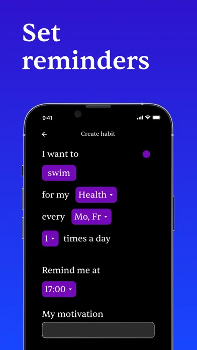 Tangkapan layar Productivity - Health Habits