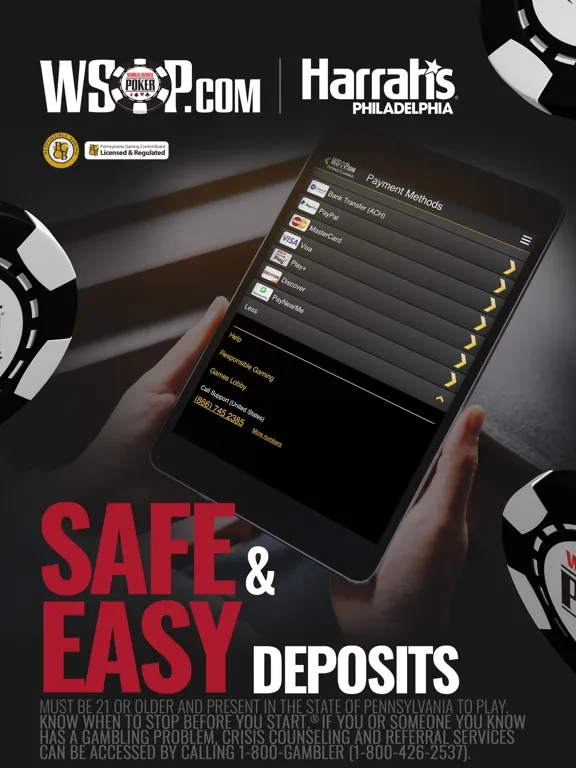 Capturas de tela do WSOP Real Money Poker - PA iPad 