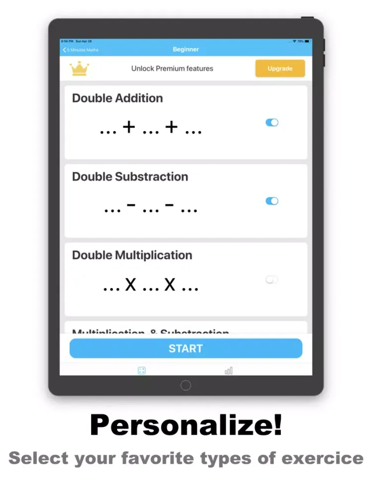 5 Mins Math iPad  স্ক্রিনশট