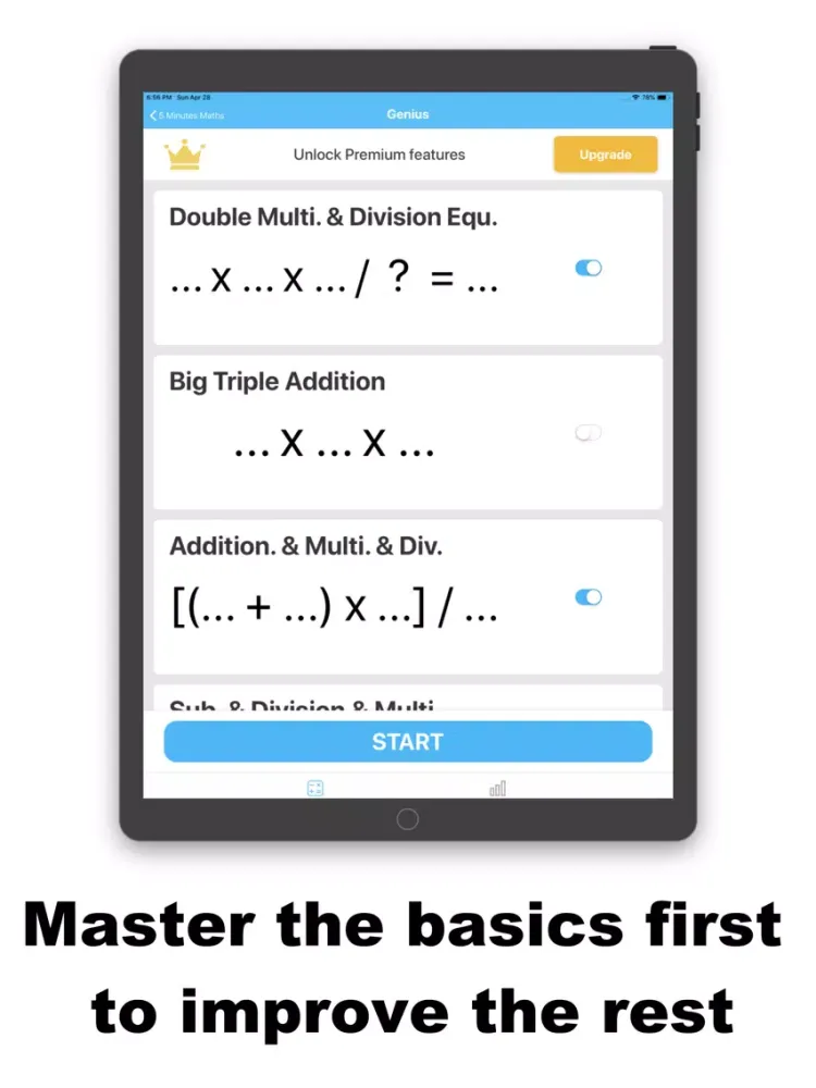 5 Mins Math iPad  স্ক্রিনশট