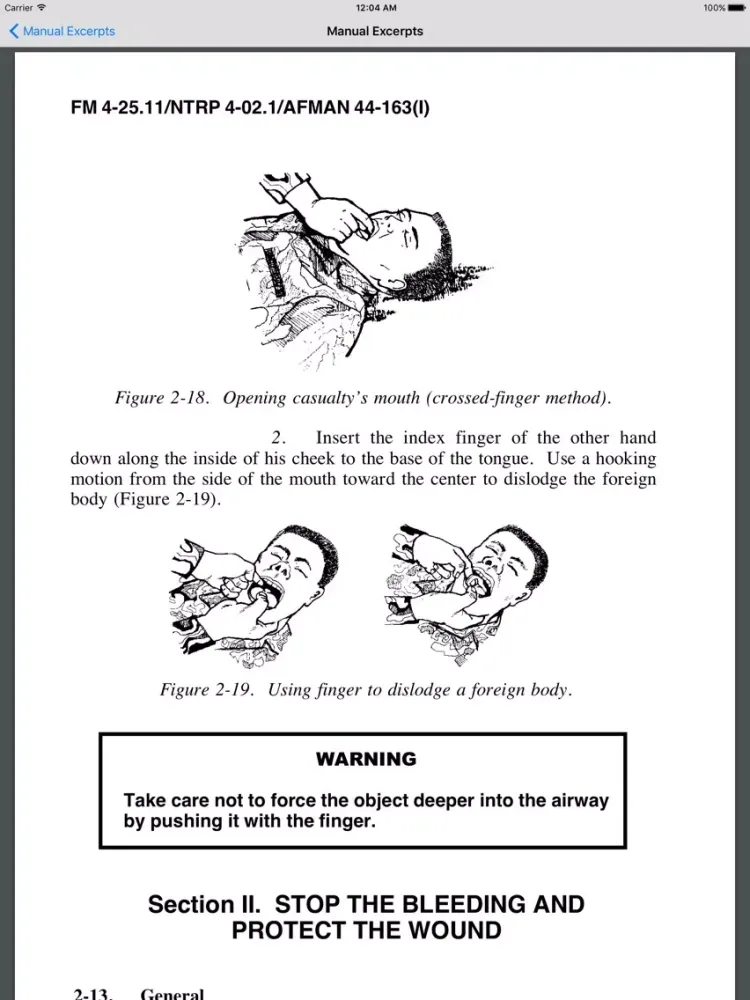 Tangkapan skrin Marine First Aid iPad 