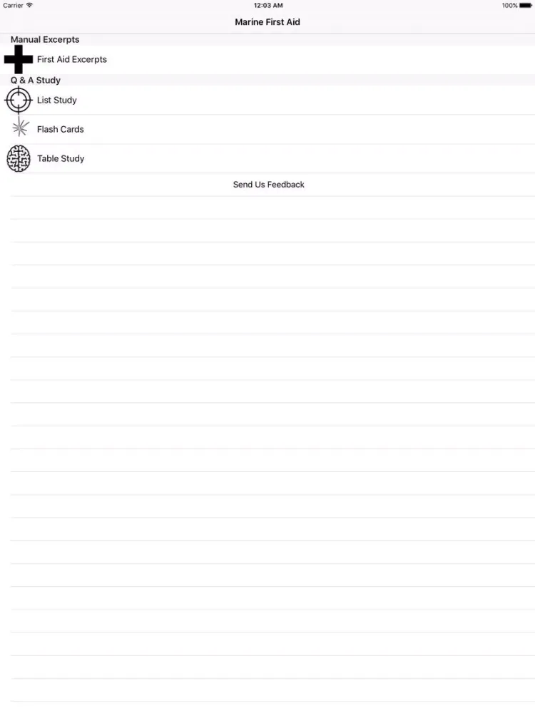 Tangkapan skrin Marine First Aid iPad 