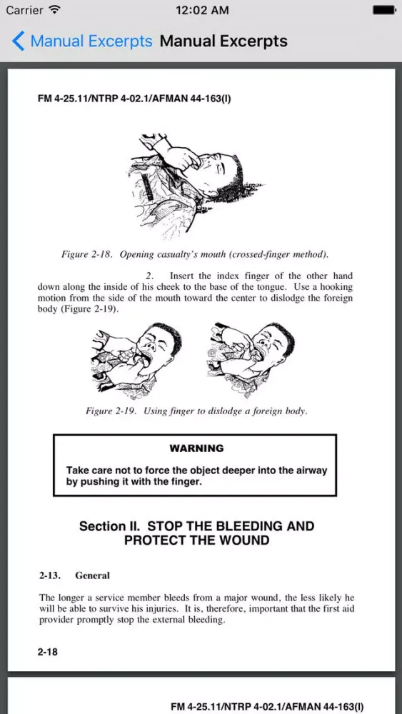 Tangkapan skrin Marine First Aid