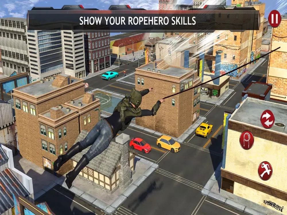 Tangkapan skrin Police Robot Ropehero iPad 